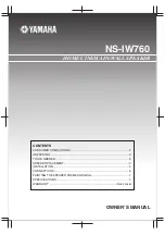 Yamaha NS-IW760 - Speaker - 40 Watt Owner'S Manual preview