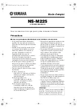 Предварительный просмотр 6 страницы Yamaha NS-M225 Owner'S Manual