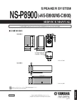 Preview for 1 page of Yamaha NS-P8900 Service Manual