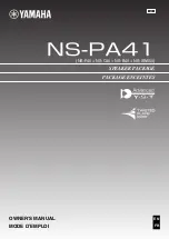 Yamaha NS-PA41 Owner'S Manual preview