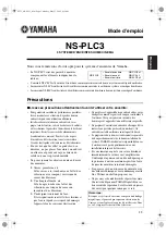 Preview for 7 page of Yamaha NS-PLC3 Owner'S Manual