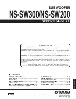 Yamaha NS-SW200 Service Manual preview