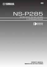 Yamaha NS-SW280 Owner'S Manual preview