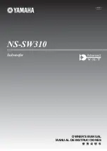 Yamaha NS-SW310 Owner'S Manual preview