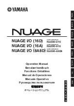 Yamaha NUAGE I/O 16A Operation Manual предпросмотр