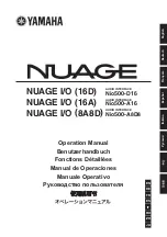 Preview for 1 page of Yamaha NUAGE I/O Nio500-A16 Operation Manual