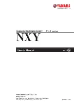 Yamaha NXY User Manual preview
