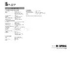 Предварительный просмотр 12 страницы Yamaha P-07 Owner'S Manual