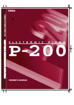 Предварительный просмотр 1 страницы Yamaha P-200 Owner'S Manual