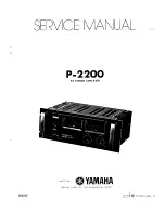 Предварительный просмотр 1 страницы Yamaha P-2200 Service Manual