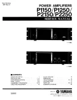 Предварительный просмотр 1 страницы Yamaha P1150 Service Manual