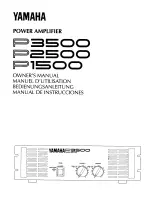 Предварительный просмотр 1 страницы Yamaha P1500 Owner'S Manual