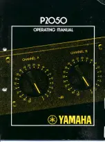 Предварительный просмотр 1 страницы Yamaha P2050 Operating Manual