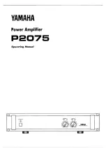 Yamaha P2075 Operating Manual предпросмотр