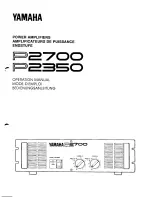 Yamaha P2700 Operation Manual предпросмотр