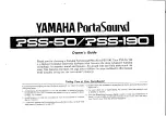 Предварительный просмотр 1 страницы Yamaha PartaSaund PSS-50 Owner'S Manual