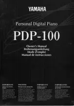 Yamaha PDP-100 Owner'S Manual предпросмотр