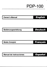 Предварительный просмотр 3 страницы Yamaha PDP-100 Owner'S Manual