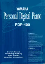 Предварительный просмотр 1 страницы Yamaha PDP-400 Owner'S Manual