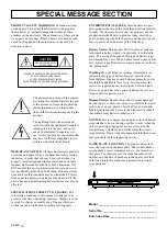 Предварительный просмотр 2 страницы Yamaha PDP-400 Owner'S Manual