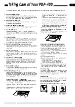 Предварительный просмотр 5 страницы Yamaha PDP-400 Owner'S Manual