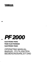 Предварительный просмотр 1 страницы Yamaha PF2000 Operating Manual