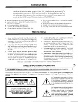 Preview for 2 page of Yamaha PF2000 Operating Manual