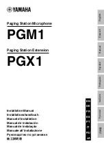 Preview for 1 page of Yamaha PGM1 Installation Manual