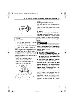 Предварительный просмотр 79 страницы Yamaha Phazer Owner'S Manual