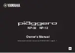 Предварительный просмотр 1 страницы Yamaha Piaggero NP-32 Owner'S Manual