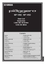 Preview for 1 page of Yamaha PIAGGERO NP-V60 User Manual