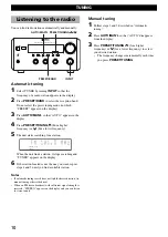 Preview for 12 page of Yamaha Piano Craft RX-E600 Owner'S Manual