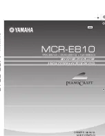 Yamaha PianoCraft DVD-E810 Owner'S Manual предпросмотр