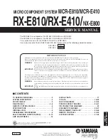 Preview for 1 page of Yamaha PianoCraft MCR-E810 Service Manual