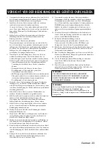 Preview for 25 page of Yamaha PJP-25UR Quick Start Manual