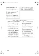 Preview for 4 page of Yamaha PJP-25URS Quick Start Manual