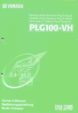 Yamaha PLG100-VH Owner'S Manual preview