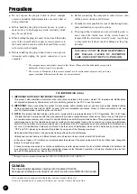 Preview for 2 page of Yamaha PLG100-XG Owner'S Manual