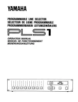 Preview for 1 page of Yamaha PLS1 Operation Manual