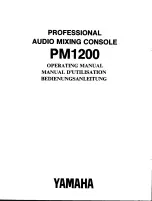 Preview for 1 page of Yamaha PM1200 Operation Manual