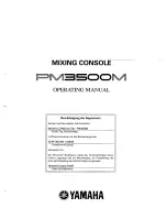 Yamaha PM3500M Operating Manual preview