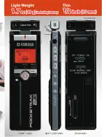 Preview for 3 page of Yamaha POCKETRAK 2G - 2 GB Digital Player Brochure & Specs