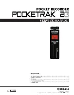 Yamaha POCKETRAK 2G - 2 GB Digital Player Service Manual preview