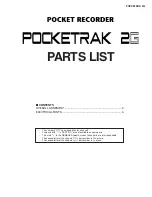 Preview for 12 page of Yamaha POCKETRAK 2G - 2 GB Digital Player Service Manual