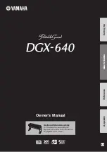 Yamaha Portable Grand DGX-640 Owner'S Manual preview