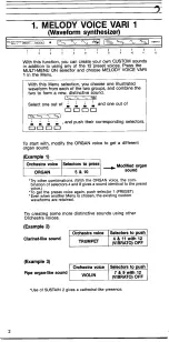 Preview for 3 page of Yamaha PortaSound MK-100 Menu Manual