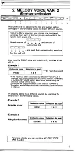 Preview for 4 page of Yamaha PortaSound MK-100 Menu Manual