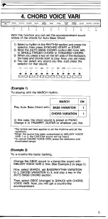 Preview for 6 page of Yamaha PortaSound MK-100 Menu Manual