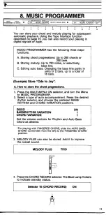 Preview for 12 page of Yamaha PortaSound MK-100 Menu Manual