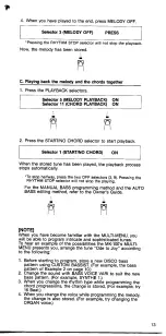 Preview for 14 page of Yamaha PortaSound MK-100 Menu Manual